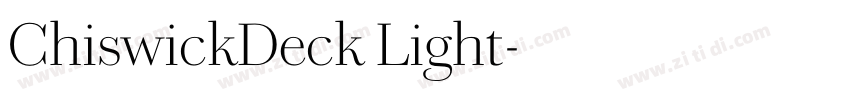 ChiswickDeck Light字体转换